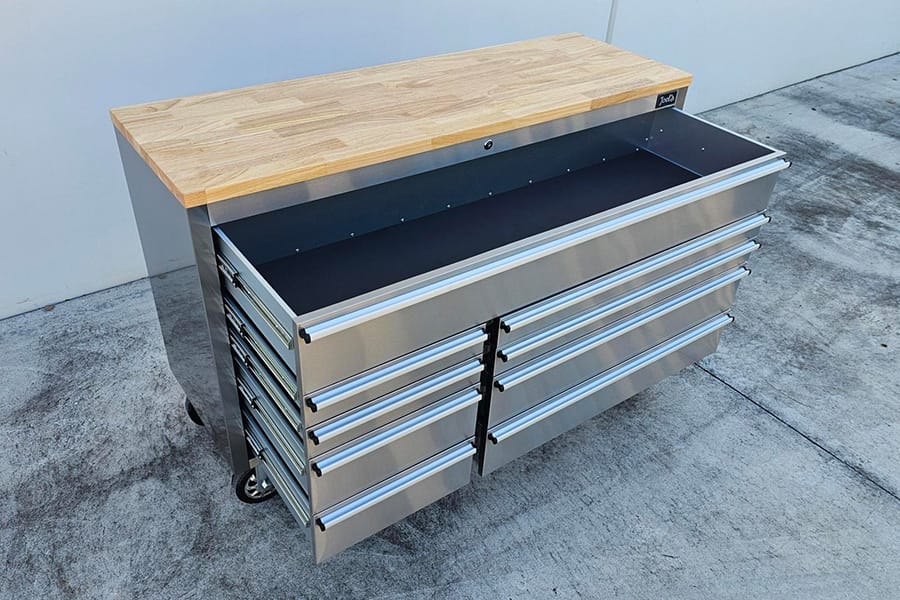 55" Stainless Workbench Tool Trolley