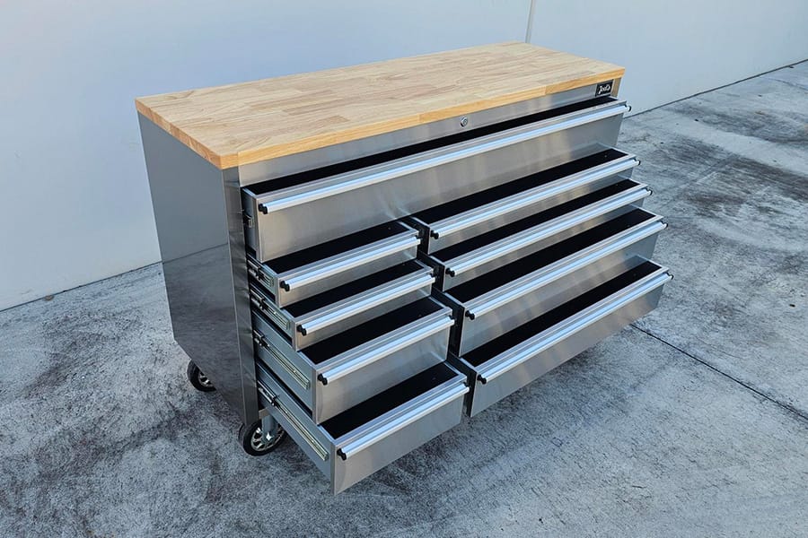 55" Stainless Workbench Tool Trolley