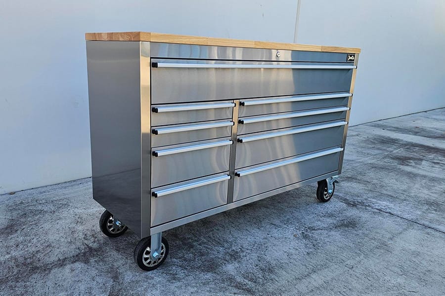 55" Stainless Workbench Tool Trolley