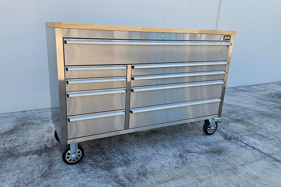 55" Stainless Workbench Tool Trolley