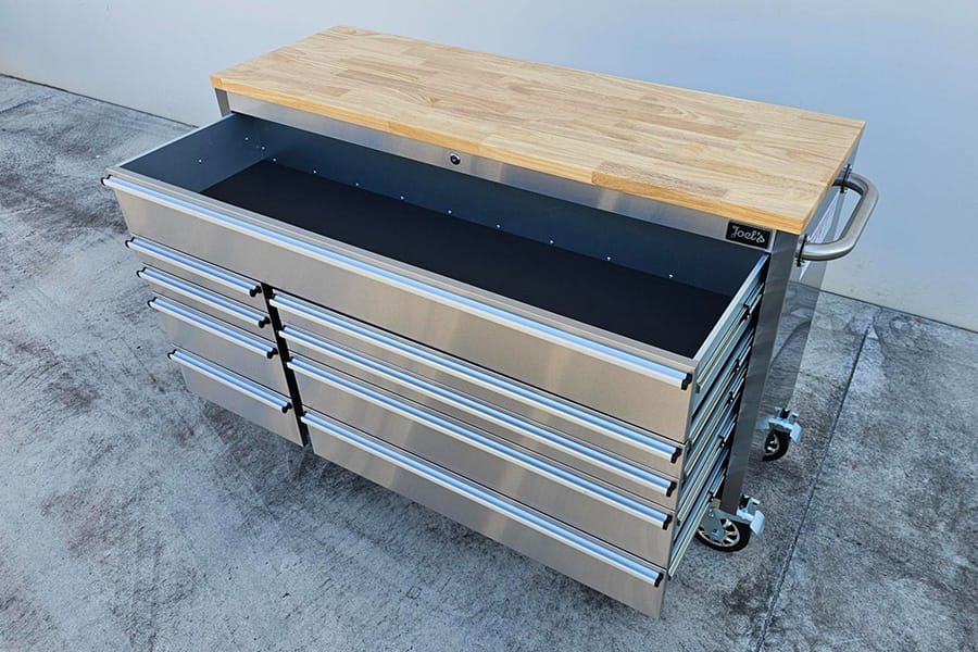 55" Stainless Workbench Tool Trolley