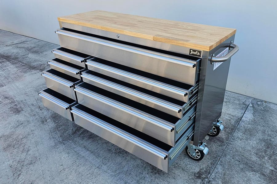 55" Stainless Workbench Tool Trolley
