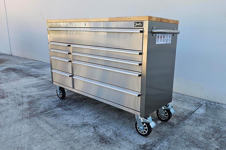 55" Stainless Workbench Tool Trolley