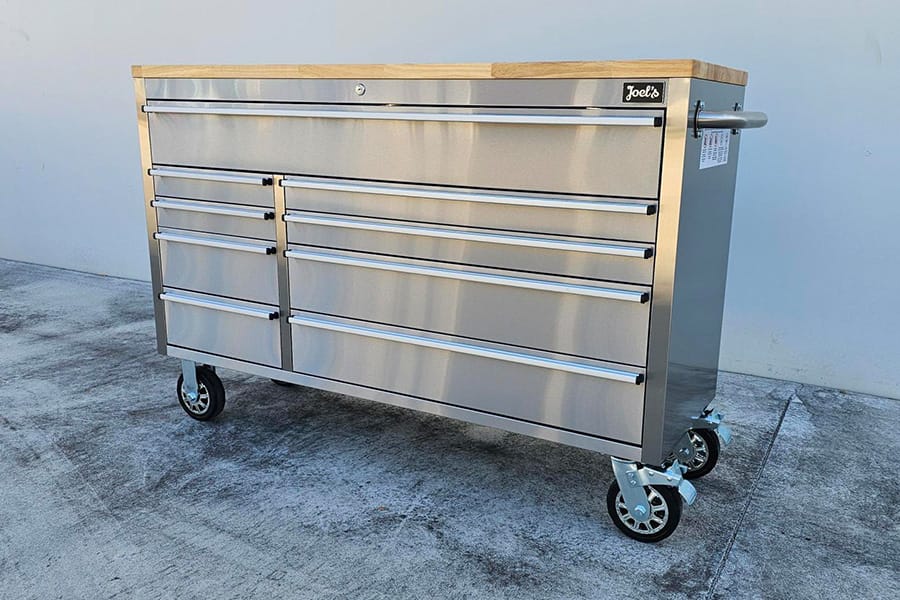 55" Stainless Workbench Tool Trolley