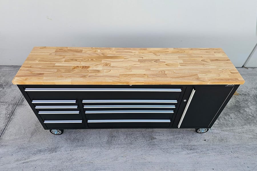 72" Black Workbench Tool Trolley