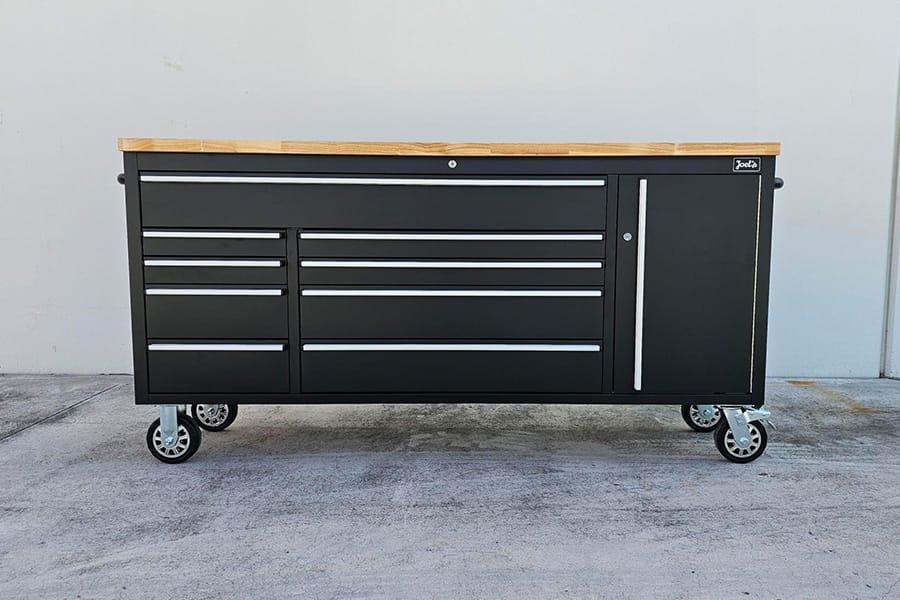 72" Black Workbench Tool Trolley