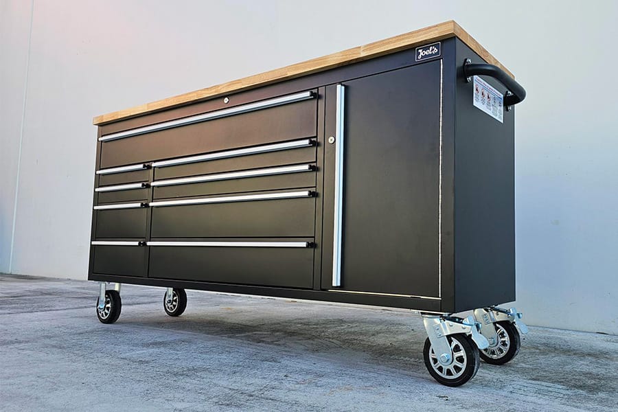 72" Black Workbench Tool Trolley