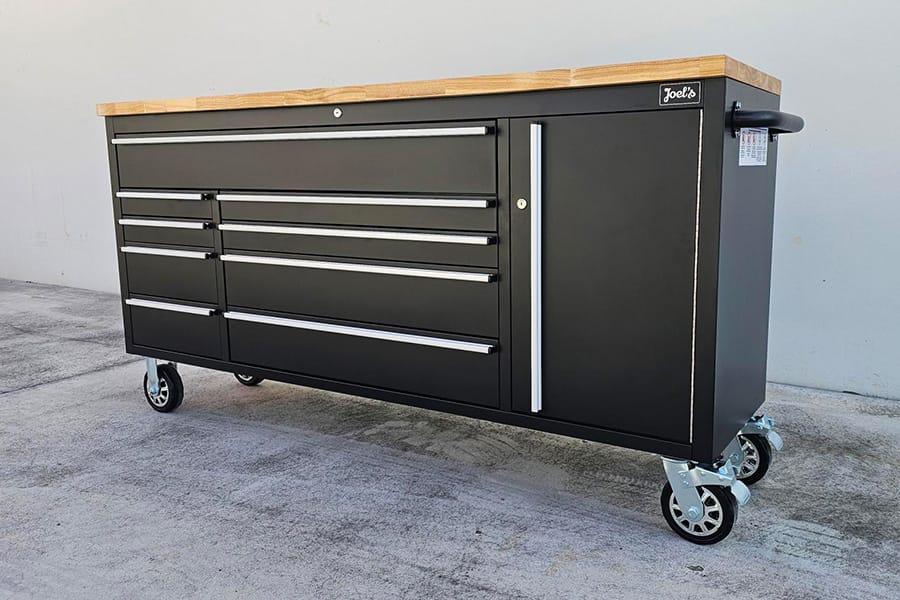 72" Black Workbench Tool Trolley