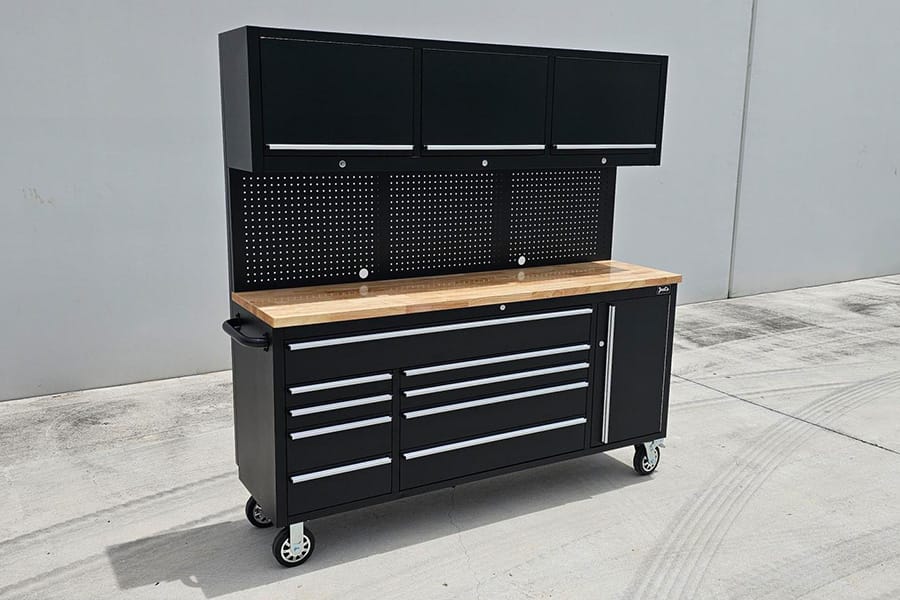 72″ Black Mobile Toolbox Workstation