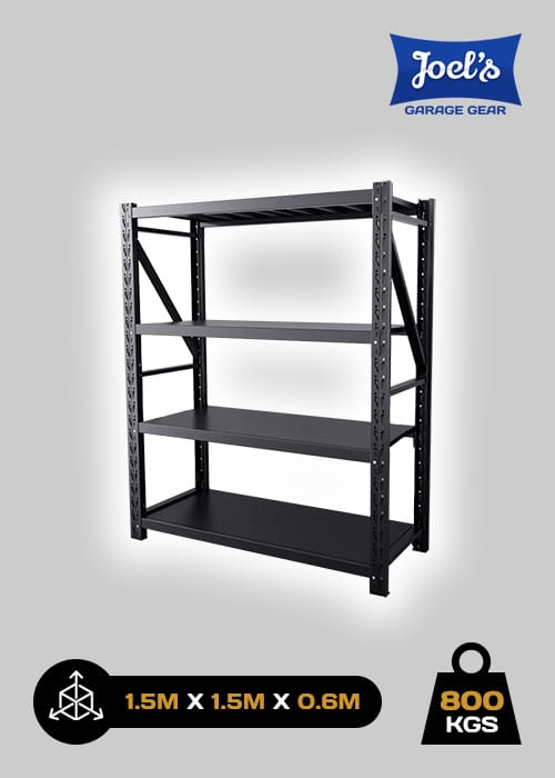 Steel Garage Shelving – 1.5m x 1.5m x 0.6m