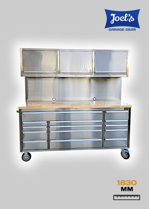 72" Stainless Mobile Toolbox Workstation