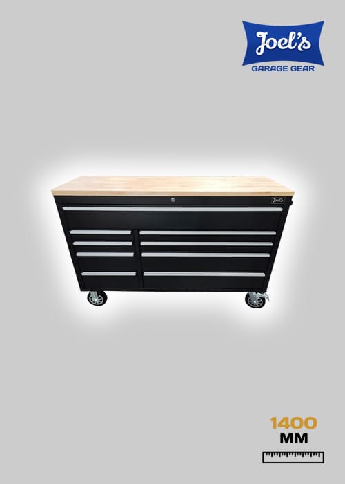 55″ Black Workbench Tool Trolley