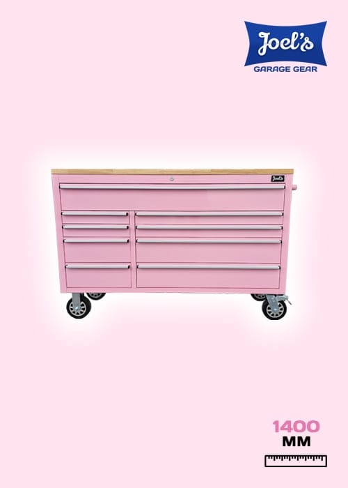 55″ Pink Workbench Tool Trolley