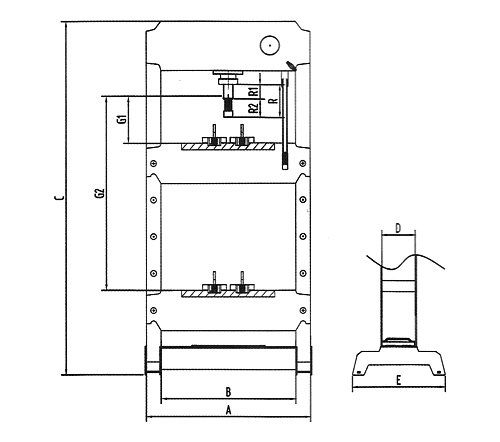Professional Hydraulic Press Dimensions